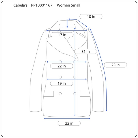 Cabela's for Women Wool / Cashmere Blend Pea Coat - Picture 4 of 4